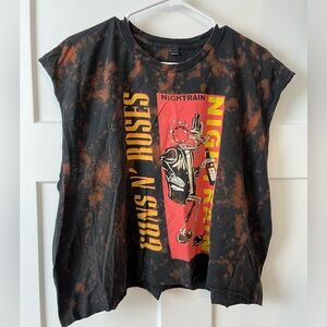 Guns N’ Roses Cut off bleached Tee size XXL